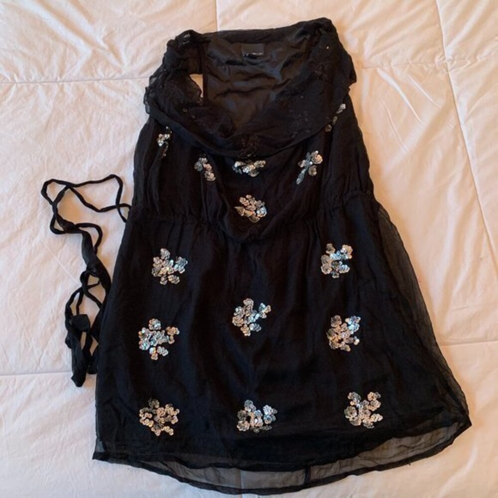 Greylin Sequins Embellished Blouse Top